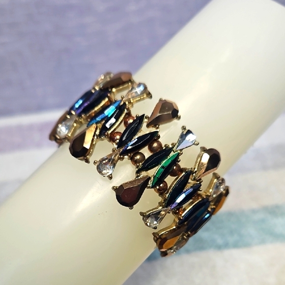 Elegant Multicolor Gemstone Bracelet - Picture 1 of 4